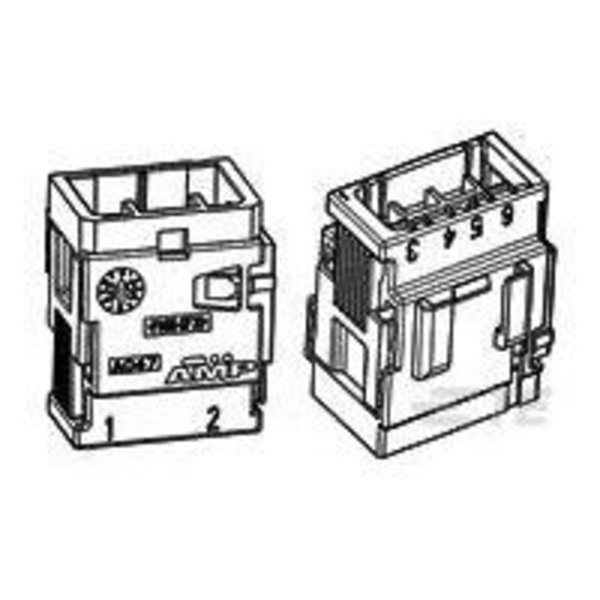 Te Connectivity Multilock Connector System, Housing For Male Terminal 282992-2